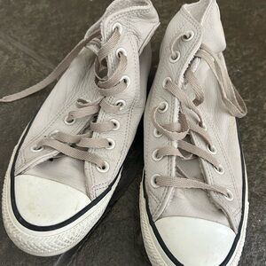 High top leather Converse sneakers